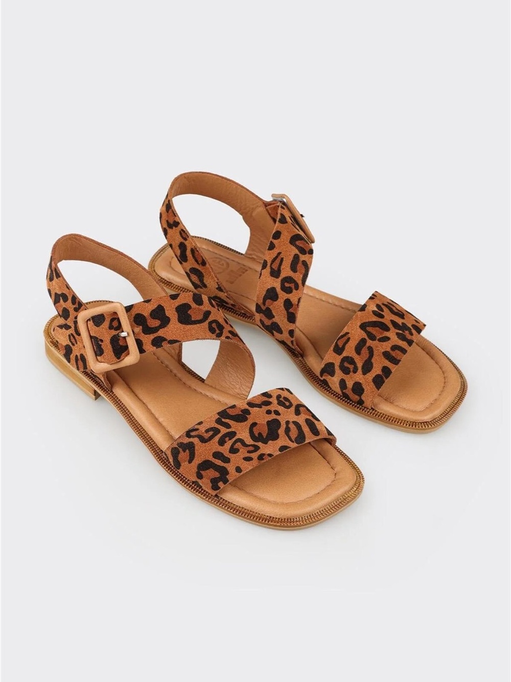 Leopard Print Tan Women’s Slide Sandals